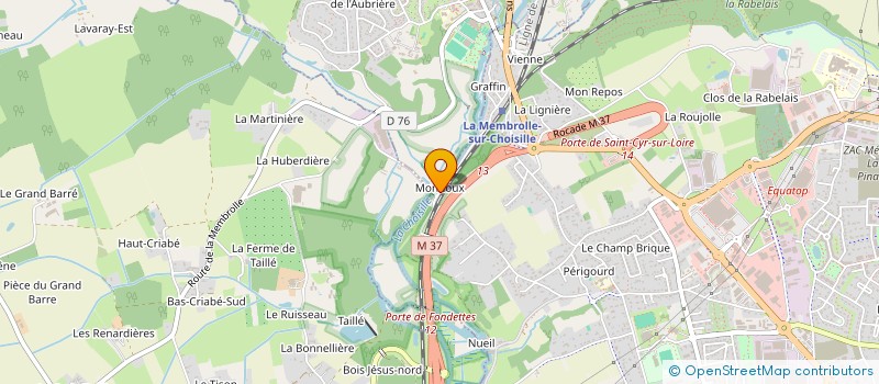 localisation de l'entreprise SCI DU MOULIN DE MONDOUX à SAINT-CYR-SUR-LOIRE