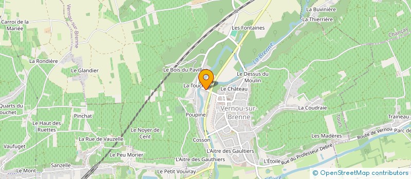 localisation de l'entreprise SCI DU MOULIN DES LANDES à VERNOU-SUR-BRENNE