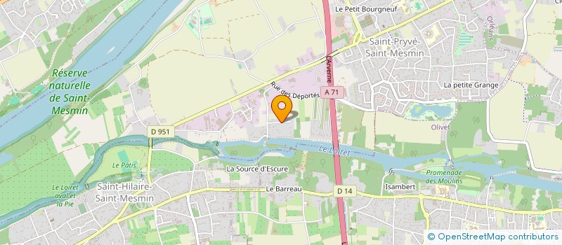 localisation de l'entreprise SCI DU MOULIN DES TACRENIERS à SAINT-PRYVE-SAINT-MESMIN