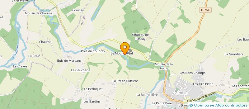 localisation de l'entreprise SCI DU MOULIN NEUF  GENILLE