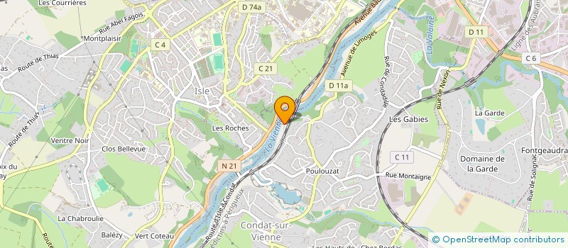 localisation de l'entreprise SCI DU MOULIN NEUF  CONDAT-SUR-VIENNE