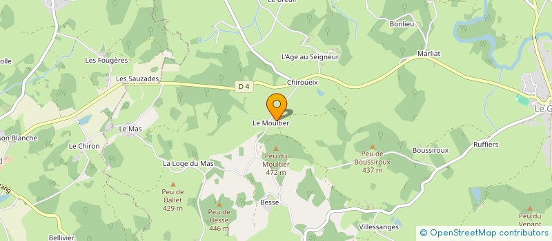 localisation de l'entreprise SCI DU MOULTIER  LE GRAND BOURG