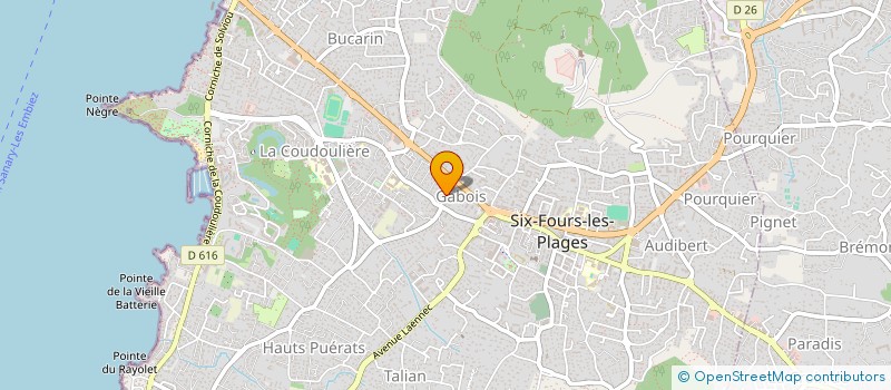 localisation de l'entreprise SCI DU NEGADOUX à SIX FOURS LES PLAGES