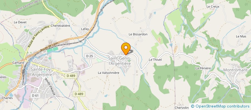 localisation de l'entreprise SCI DU NEGUS  SAINT-GENIS-L'ARGENTIERE