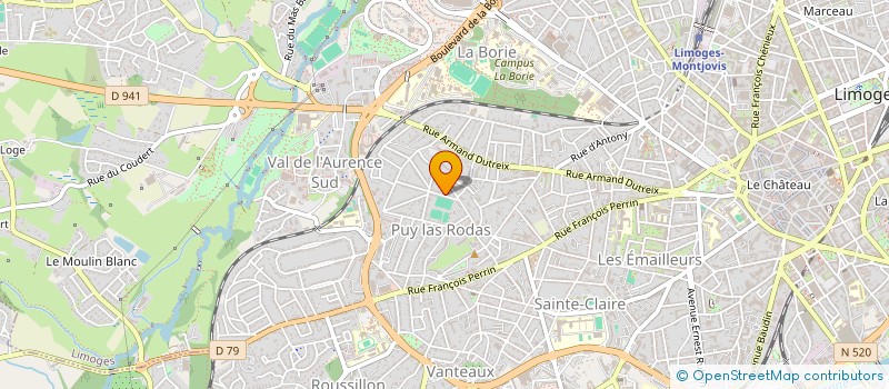 localisation de l'entreprise SCI DU NORD MAS GIGOU à LIMOGES