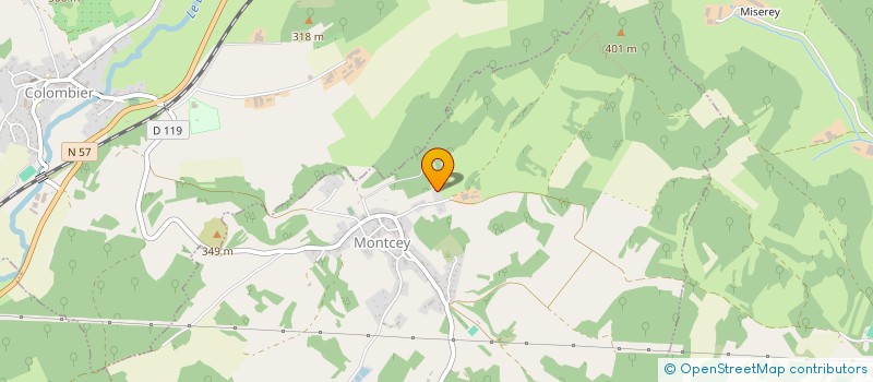 localisation de l'entreprise SCI DU PALAIS  MONTCEY