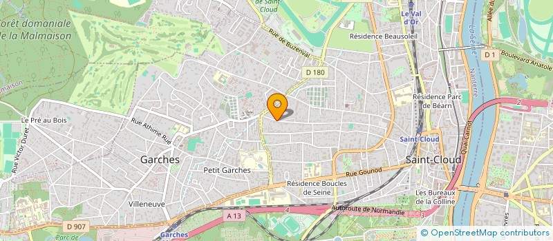 localisation de l'entreprise SCI DU PALAIS D'AVRON BUZENVAL à SAINT-CLOUD
