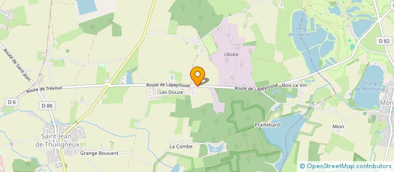 localisation de l'entreprise SCI DU PAPE  SAINT-JEAN-DE-THURIGNEUX