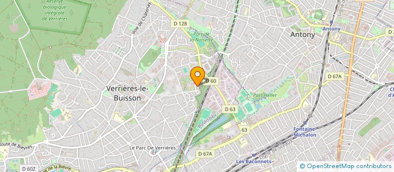 localisation de l'entreprise SCI DU PARADIS à VERRIERES-LE-BUISSON