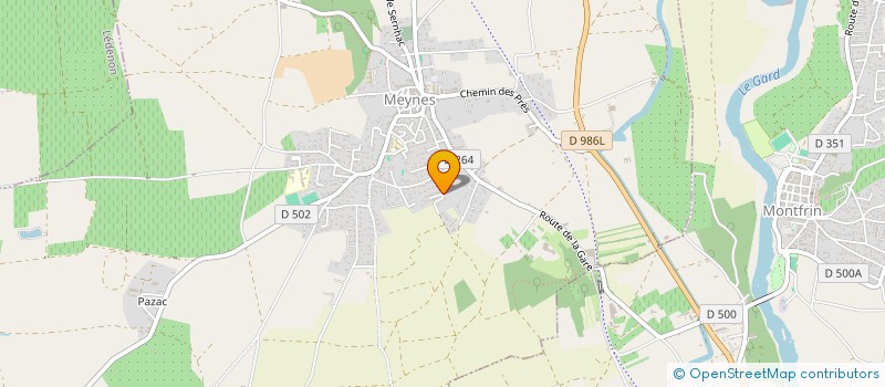 localisation de l'entreprise SCI DU PARADIS  MEYNES