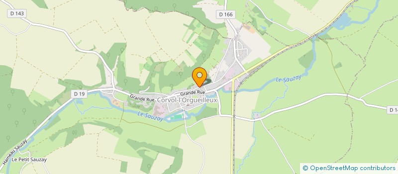 localisation de l'entreprise SCI DU PARC  CORVOL-L'ORGUEILLEUX