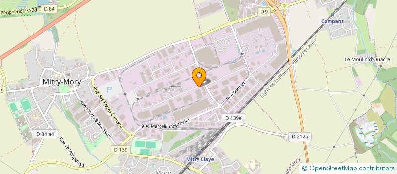 localisation de l'entreprise SCI DU PARC  MITRY-MORY