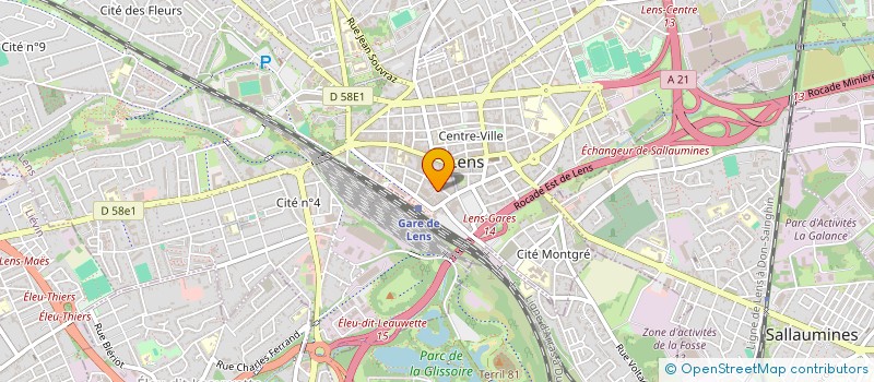 localisation de l'entreprise SCI DU PARC  LENS