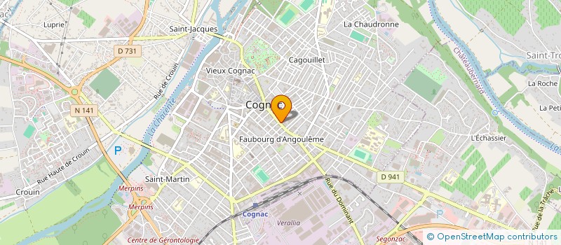 localisation de l'entreprise SCI DU PARC à COGNAC