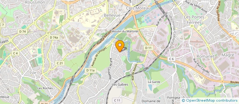 localisation de l'entreprise SCI DU PARC  CONDAT-SUR-VIENNE