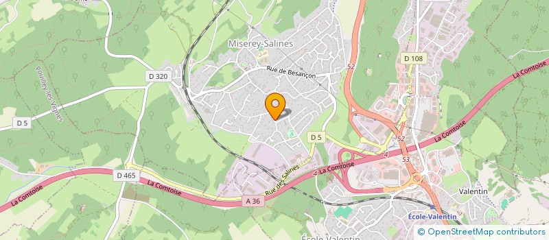 localisation de l'entreprise SCI DU PARC  MISEREY-SALINES