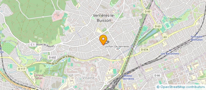 localisation de l'entreprise SCI DU PARC à VERRIERES-LE-BUISSON