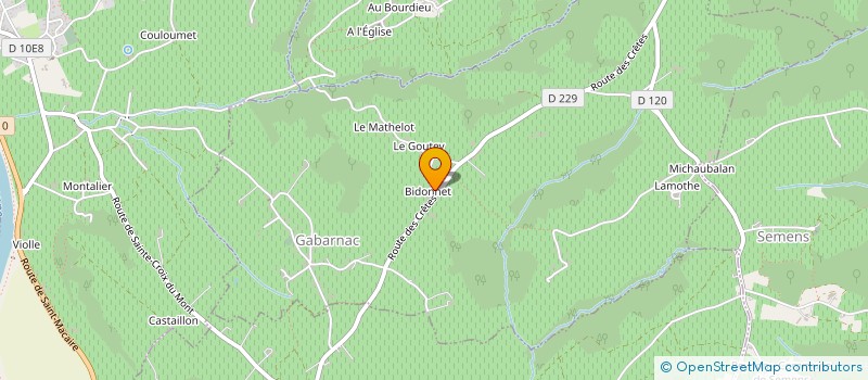 localisation de l'entreprise SCI DU PARC DE BENEL  GABARNAC