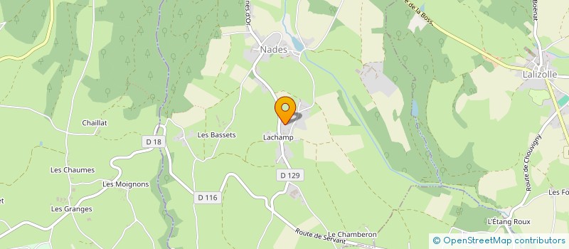 localisation de l'entreprise SCI DU PARC DE NADES  NADES