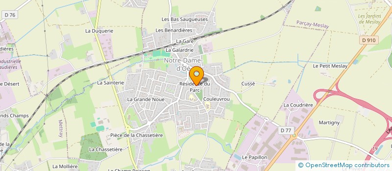 localisation de l'entreprise SCI DU PARC DES MAZIERES à NOTRE DAME D'OE