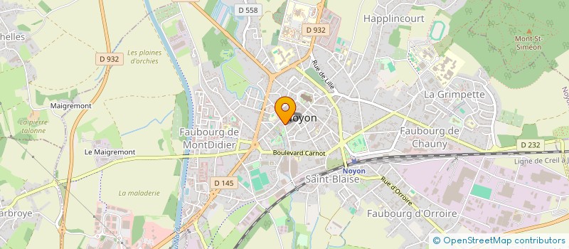 localisation de l'entreprise SCI DU PARC DES TANNEURS  NOYON