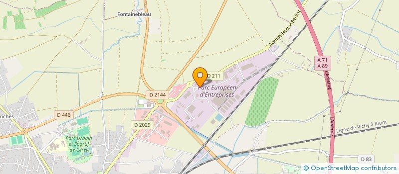 localisation de l'entreprise SCI DU PARC EUROPEEN  RIOM