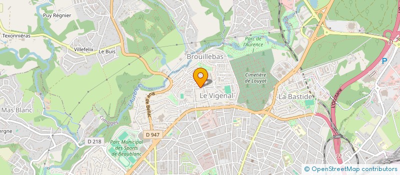 localisation de l'entreprise SCI DU PARC THUILLAT à LIMOGES