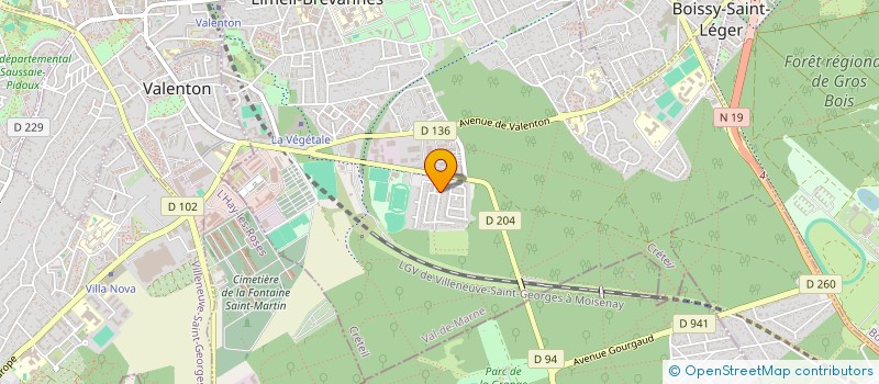 localisation de l'entreprise SCI DU PARK KER OAN à LIMEIL-BREVANNES