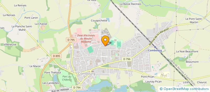 localisation de l'entreprise SCI DU PARKING  COMBOURG