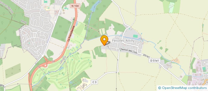 localisation de l'entreprise SCI DU PARVIS  FEROLLES-ATTILLY