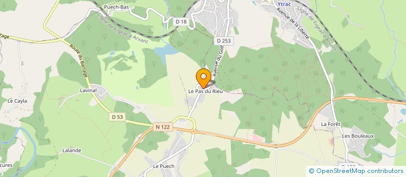 localisation de l'entreprise SCI DU PAS DU RIEU à SANSAC-DE-MARMIESSE