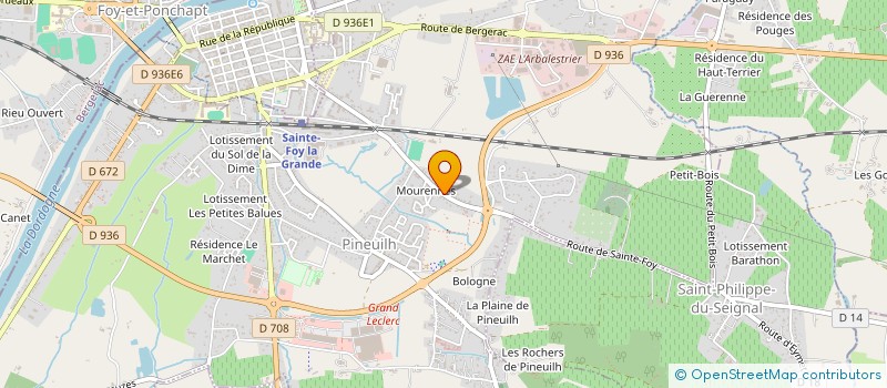 localisation de l'entreprise SCI DU PASSAGE DE L'HOPITAL  PINEUILH