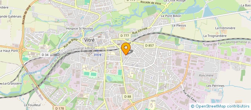 localisation de l'entreprise SCI DU PATIO  VITRE