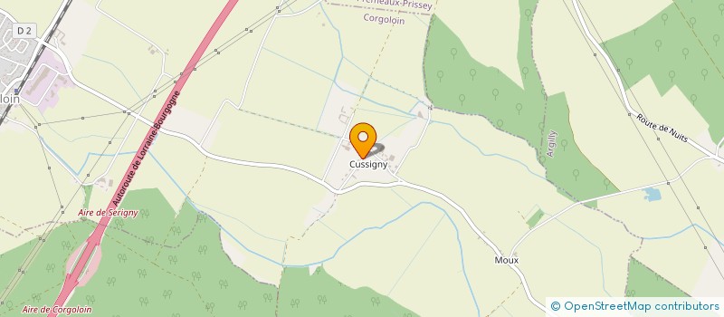 localisation de l'entreprise SCI DU PATIS DES CREUX  CORGOLOIN