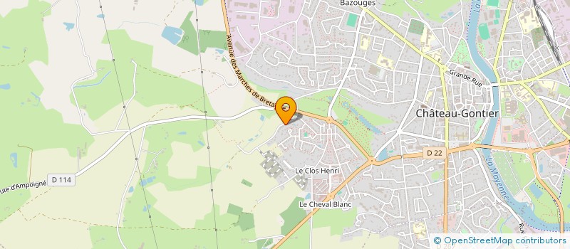 localisation de l'entreprise SCI DU PAVE  CHATEAU-GONTIER-SUR-MAYENNE