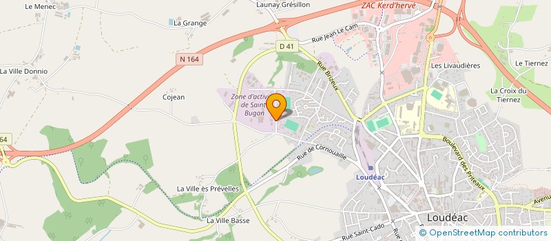 localisation de l'entreprise SCI DU PAVILLON à LOUDEAC