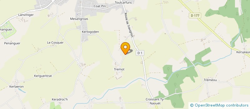 localisation de l'entreprise SCI DU PAYS DES PIERRES DEBOUT  TREGUNC