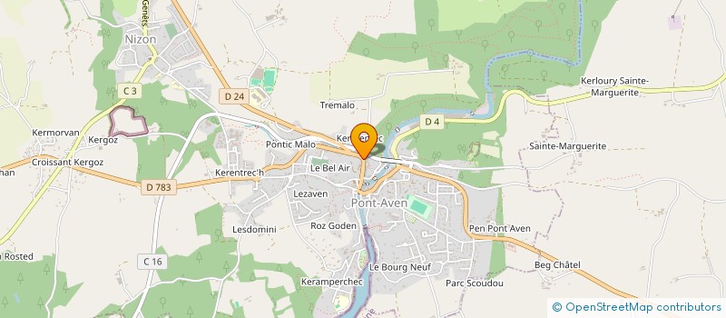 localisation de l'entreprise SCI DU PENANROZ  PONT-AVEN