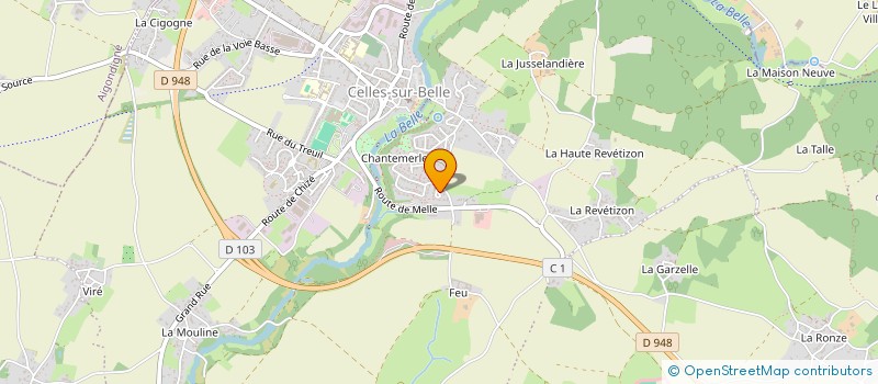 localisation de l'entreprise SCI DU PERCHI  CELLES-SUR-BELLE
