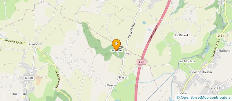 localisation de l'entreprise SCI DU PERRET  BIOL