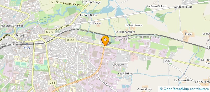 localisation de l'entreprise SCI DU PERRIER  VITRE