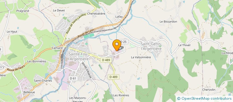 localisation de l'entreprise SCI DU PERRON  SAINTE FOY L'ARGENTIERE