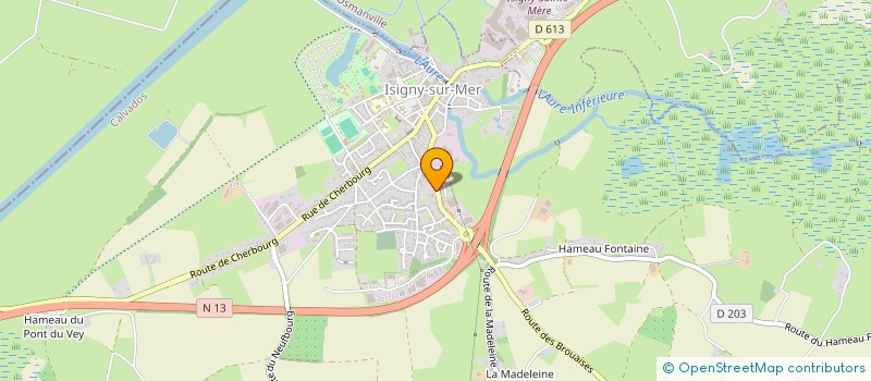 localisation de l'entreprise SCI DU PETIT AUBE  ISIGNY-SUR-MER