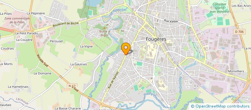 localisation de l'entreprise SCI DU PETIT BILLY  FOUGERES