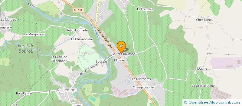 localisation de l'entreprise SCI DU PETIT BOUSSAC à VAL-DE-COGNAC