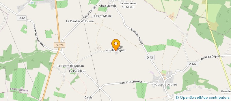 localisation de l'entreprise SCI DU PETIT BUGUET à FOUQUEBRUNE