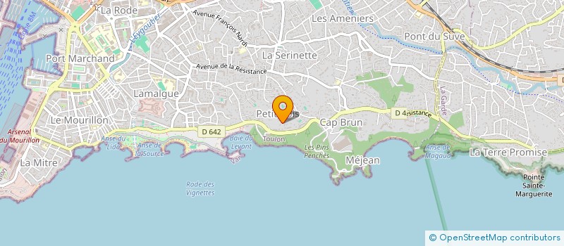 localisation de l'entreprise SCI DU PETIT CAP BRUN  TOULON