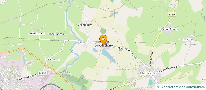 localisation de l'entreprise SCI DU PETIT CHARRY à MALICORNE