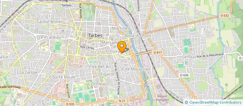 localisation de l'entreprise SCI DU PETIT FOIRAIL  TARBES