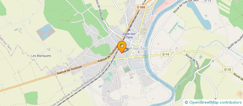localisation de l'entreprise SCI DU PETIT GRIFFOULET à LISLE-SUR-TARN